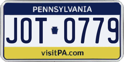 PA license plate JOT0779