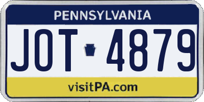PA license plate JOT4879