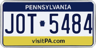 PA license plate JOT5484