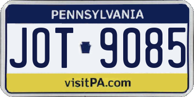 PA license plate JOT9085