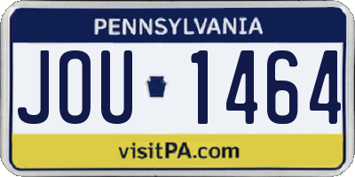 PA license plate JOU1464