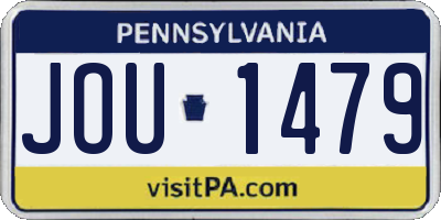 PA license plate JOU1479