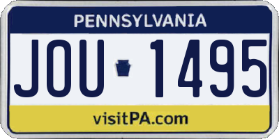 PA license plate JOU1495