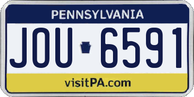 PA license plate JOU6591
