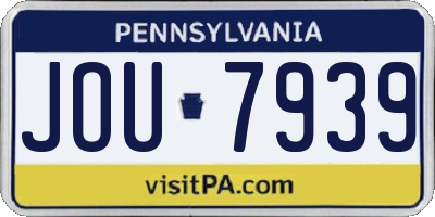 PA license plate JOU7939