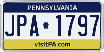 PA license plate JPA1797