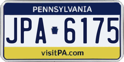 PA license plate JPA6175