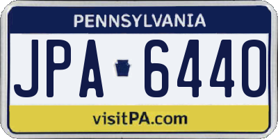 PA license plate JPA6440
