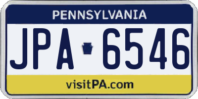 PA license plate JPA6546