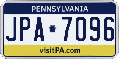 PA license plate JPA7096