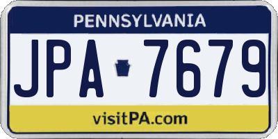 PA license plate JPA7679