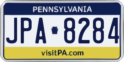 PA license plate JPA8284