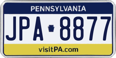 PA license plate JPA8877