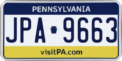 PA license plate JPA9663