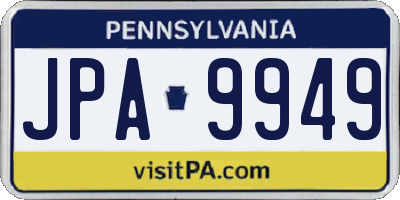 PA license plate JPA9949