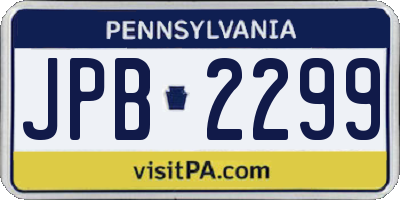 PA license plate JPB2299
