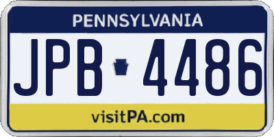 PA license plate JPB4486
