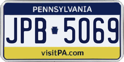 PA license plate JPB5069
