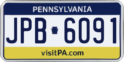 PA license plate JPB6091
