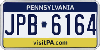 PA license plate JPB6164