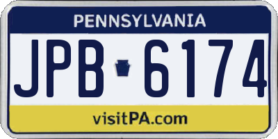PA license plate JPB6174