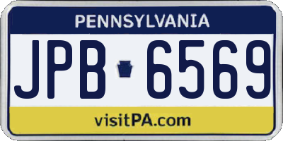 PA license plate JPB6569