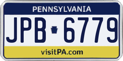 PA license plate JPB6779