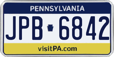 PA license plate JPB6842