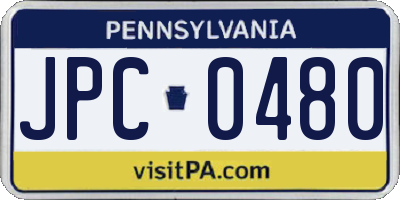 PA license plate JPC0480