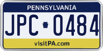 PA license plate JPC0484