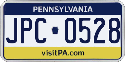 PA license plate JPC0528