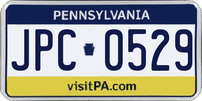 PA license plate JPC0529