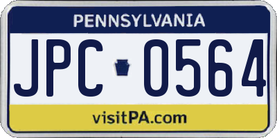 PA license plate JPC0564