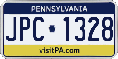 PA license plate JPC1328