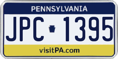 PA license plate JPC1395