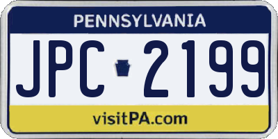 PA license plate JPC2199