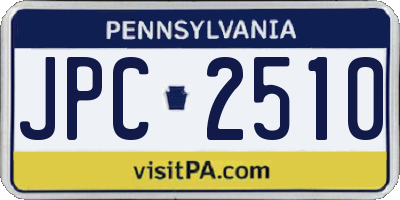 PA license plate JPC2510
