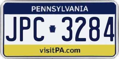 PA license plate JPC3284