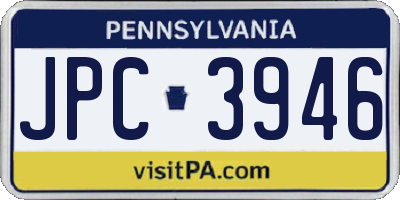 PA license plate JPC3946