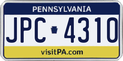 PA license plate JPC4310