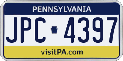 PA license plate JPC4397