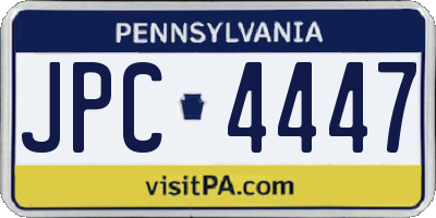 PA license plate JPC4447