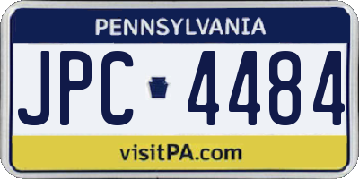 PA license plate JPC4484