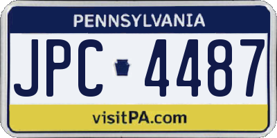PA license plate JPC4487