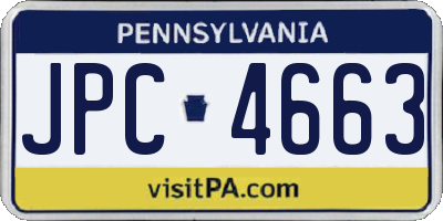 PA license plate JPC4663
