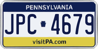PA license plate JPC4679
