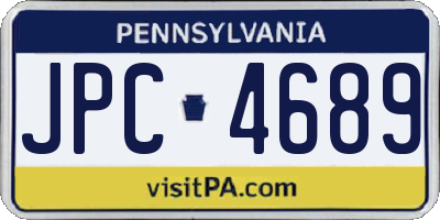 PA license plate JPC4689