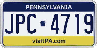 PA license plate JPC4719