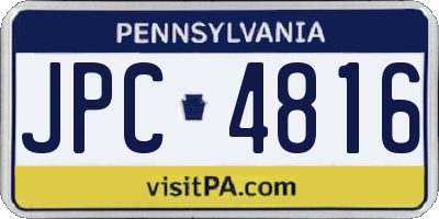 PA license plate JPC4816