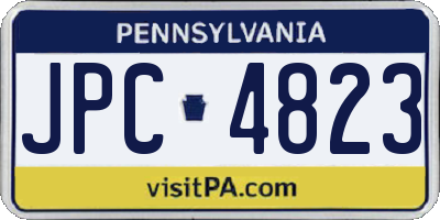 PA license plate JPC4823